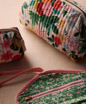 Dahlia - Quilted Large Cosmetic Pouch
