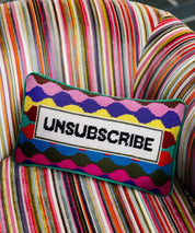 Unsubscribe Needlepoint Pillow