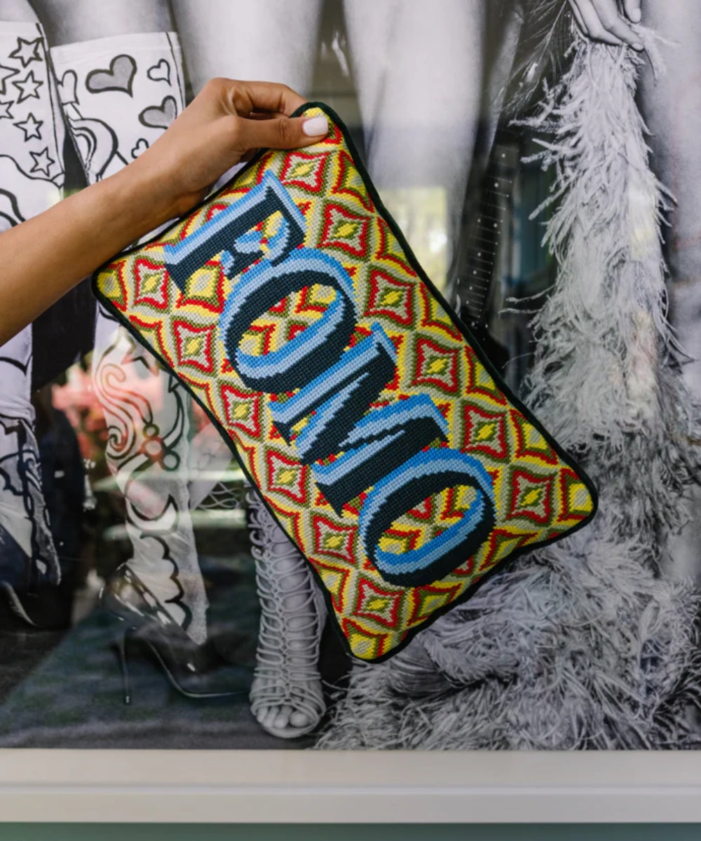 FOMO Needlepoint Pillow