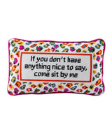 Come Sit By Me Needlepoint Pillow