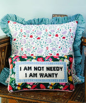 Not Needy Needlepoint Pillow