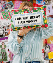 Not Needy Needlepoint Pillow